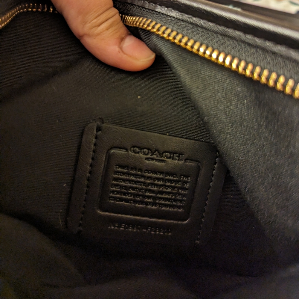Coach Brown Signature Crossbody Bag with Black Trim - Picture 6 of 12